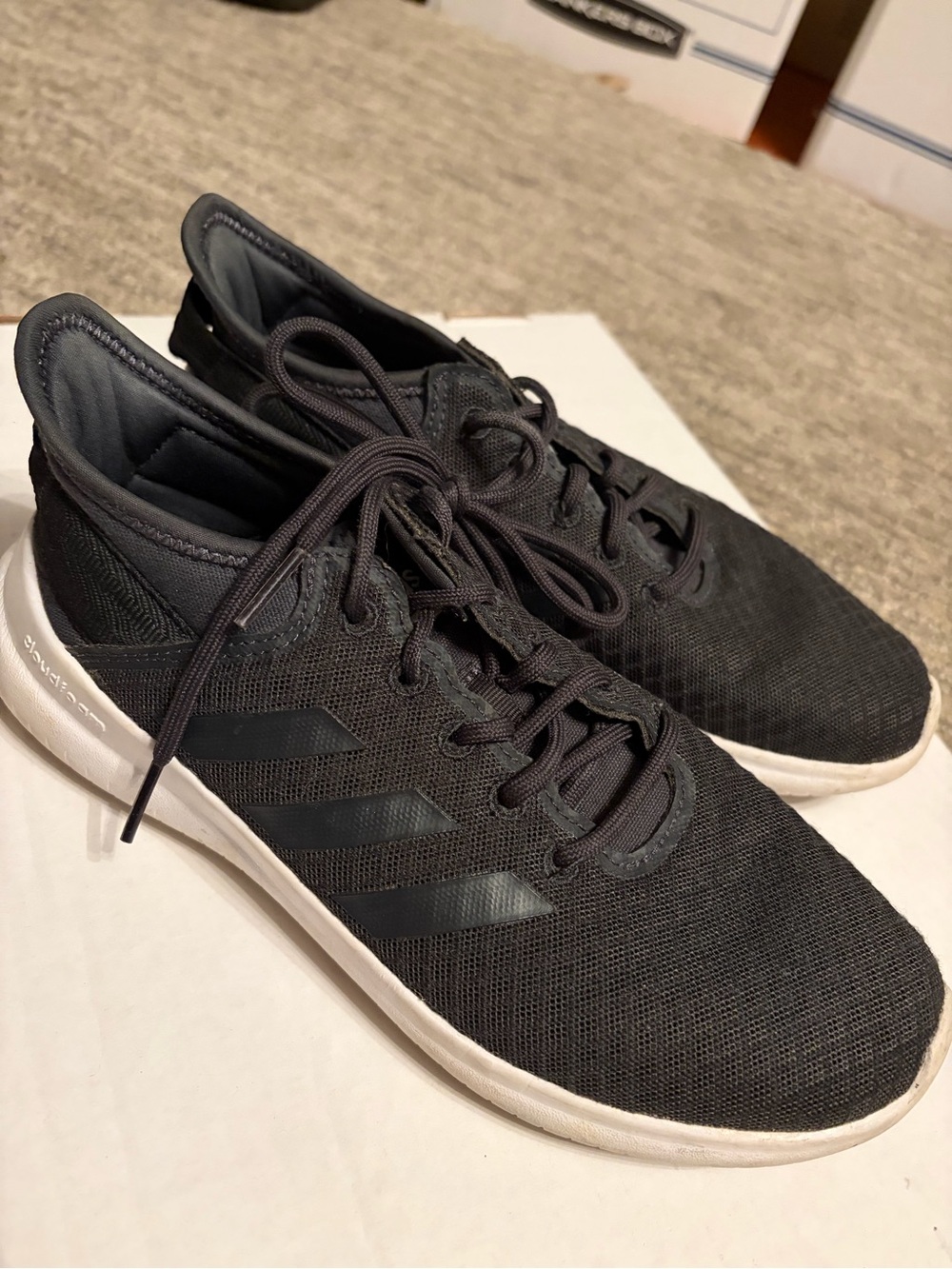Adidas Women's Cloudfoam Black Low Profile Sneakers